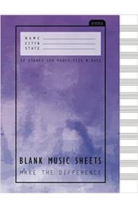 Blank Music Sheets: Strong Purple Pastel Music Cover Design - 12 Stave 100 Pages, 8.5x11 Inches: Perfect Binding