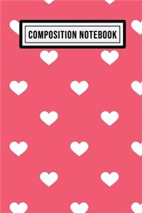 Heart Wide Ruled Composition Notebook