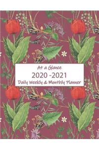 At a Glance 2020-2021 Daily Weekly & Monthly Planner