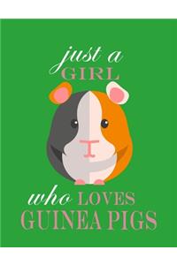 Just A Girl Who Loves Guinea Pigs Notebook (paperback, Green Cover)