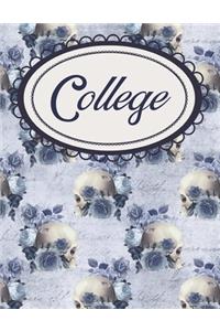 Gothic Roses Blue College Planner and Course Helper