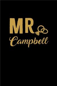 Mr. Campbell: Personalized Engagement & Pre Wedding Gift - Mr. & Mrs. Wedding Notebook and Organizer for Bride to Be and Groom To Be Matching Present