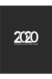 2020 Professional Monthly weekly planner