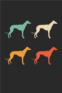 Greyhound Notebook - Retro Greyhound Journal - Vintage Greyhound Diary
