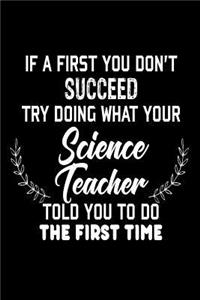If At First You Don't Succeed... Try Doing What Your Science Teacher Told You To