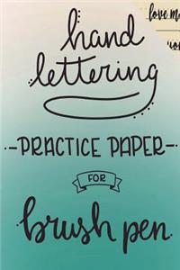 Hand Lettering Practice Paper