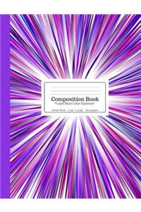 Composition Book Purple Blast Color Explosion