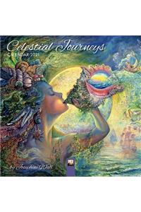 Celestial Journeys by Josephine Wall Mini Wall Calendar 2021 (Art Calendar)