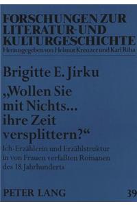 «Wollen Sie Mit Nichts... Ihre Zeit Versplittern?»