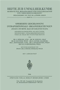 Operierte Geschlossene Intraperitoneale Organverletzungen