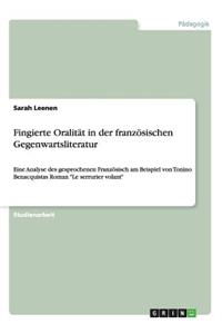 Fingierte Oralität in der französischen Gegenwartsliteratur