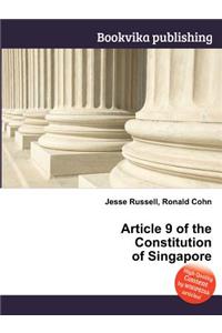 Article 9 of the Constitution of Singapore