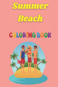 Summer beach coloring book