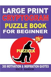 Large Print Cryptogram Buzzle for Beginner