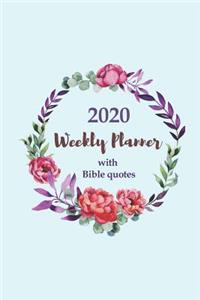 2020 Weekly Planner with Bible Quotes One Week Per Page