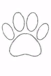 Sketched Puppy Paw Print