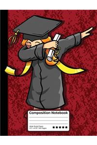Dabbing Graduation Girl Composition Notebook