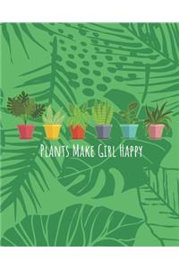 Plants Make Girl Happy