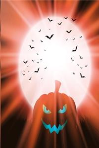 Pumpkin in the moonlight red color
