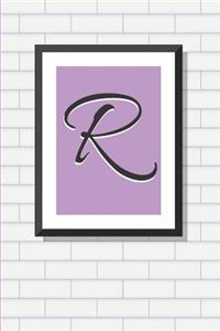 Initial R Personalized Blank Lined Journal Notebook: A Daily Diary, Composition or Log Book, Gift Idea for Someone Whose Name Starts with the Letter R!!