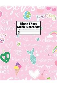 Blank Sheet Music Notebook