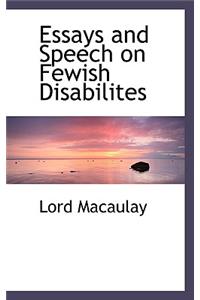 Essays and Speech on Fewish Disabilites