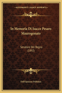 In Memoria Di Isacco Pesaro Maurogonato