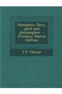 Humphry Davy, Poet and Philosopher