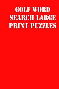 Golf Word Search Large print puzzles