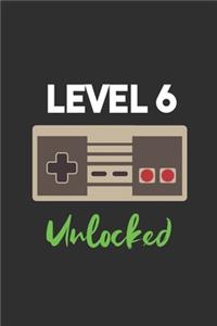 Level 6 Unlocked Celebrate 6th Birthday Video Game: 6x9 Journal for Writing Down Daily Habits, Diary, Notebook, Gag Gift -120 Pages-( Video Gamer Birthday Blank Lined Notebook)