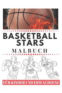 Basketball Stars Malbuch für Kinder und Erwachsene