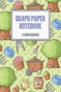 Graph Paper Notebook 1/2 Inch Squares