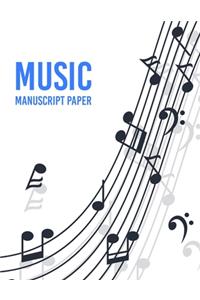 Wide Staff music Manuscript Paper