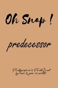 Oh Snap! predecessor Photographer's PhotoShoot log book & gear checklist