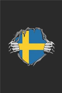 Sweden Flag In The Chest