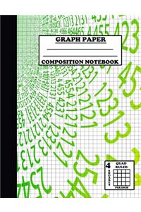 Graph Paper Composition Notebook. Quad Ruled-4 Squares Per Inch
