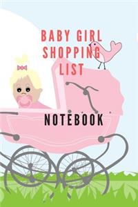 Pregnant with baby girl shopping list notebook for your Planning of baby clothes and to be ready to welcome your new child