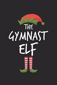 Funny Gymnast Elf Christmas Notebook Gift
