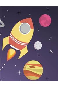 Cute School Supplies for Kids - Rocket Space Theme