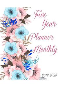 2019-2023 Five Year Planner Monthly