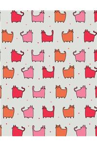 My Big Fat Journal Notebook For Cat Lovers Funny Cat Pattern Sunset Strip