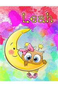 Leah: Personalized Book with Name, Journal, Notebook, Diary, 365 Lined Pages, 8 1/2 X 11