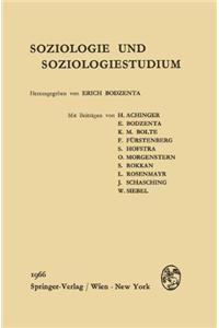 Soziologie Und Soziologiestudium