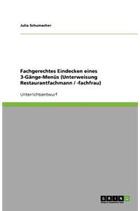 Fachgerechtes Eindecken eines 3-Gänge-Menüs (Unterweisung Restaurantfachmann / -fachfrau)