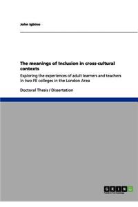 meanings of Inclusion in cross-cultural contexts