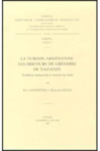 La Version Armenienne Des Discours de Gregoire de Nazianze