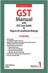 GST Manual With GST Law Guide & Digest Of Landmark Ruiling