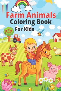 Farm Animals Coloring Book For Kids