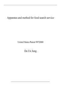 Apparatus and method for food search service