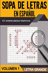 Sopa de Letras en Español Letra Grande - Volumen 1